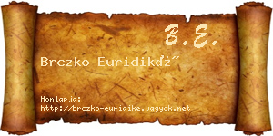 Brczko Euridiké névjegykártya